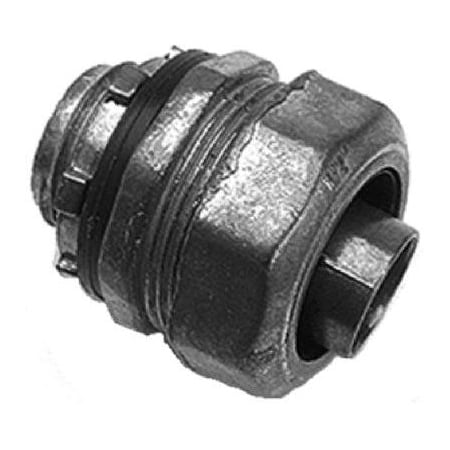 Halex Conduit Fitting Connector, 3/4 in, Liquid-Tight, Die Cast Zinc, Red 91627